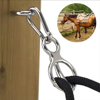 החובה כבדה לקשור את הטבעת אל-חלד עמיד הסוס לקשור טבעות שחרור מהיר מונע מושך חיוני סוסים בטיחות אביזרים
